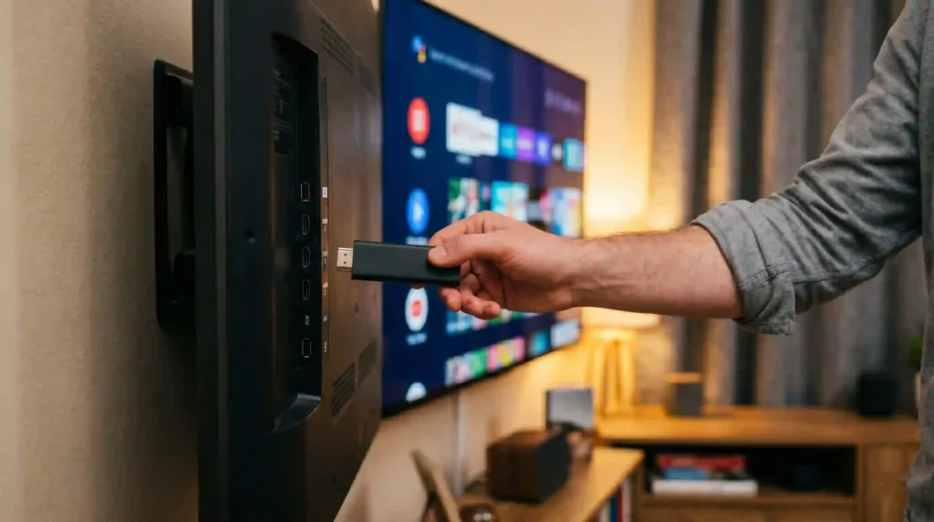 iptv firestick installed on television uk home setup